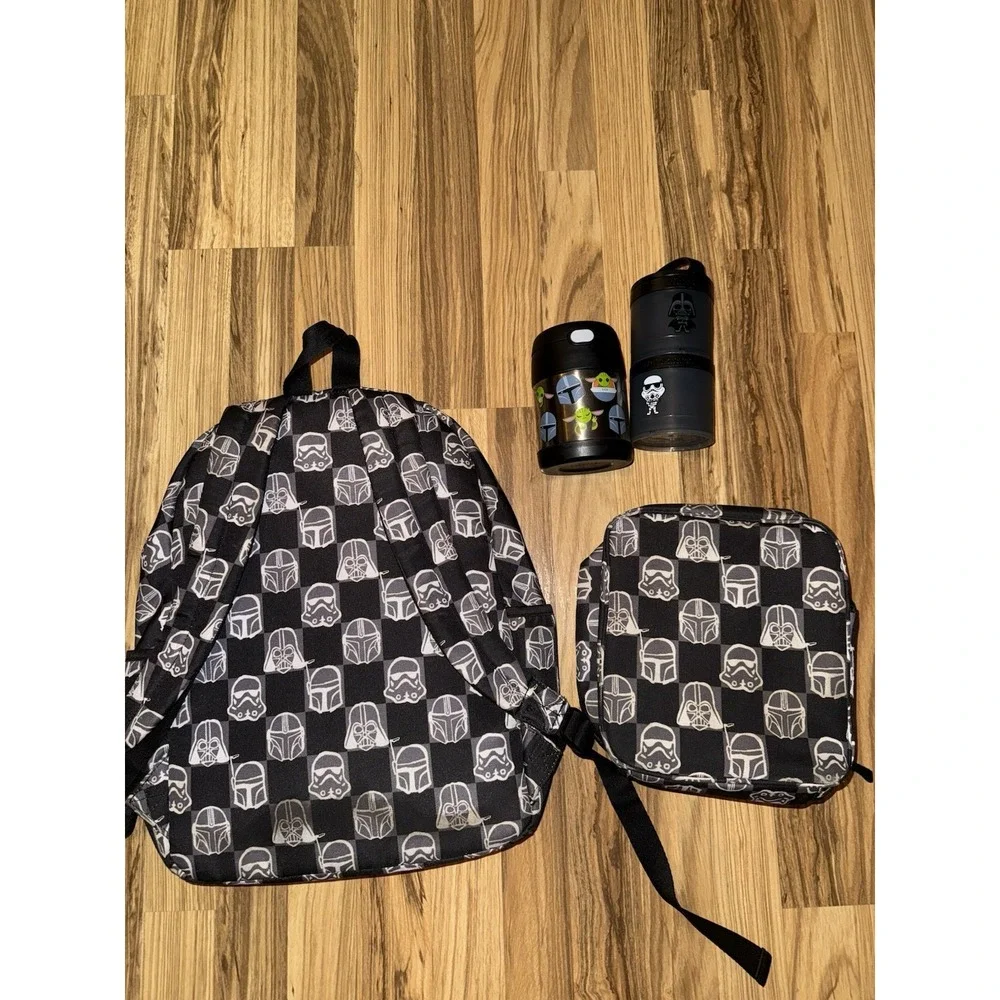 GAP‎ Star Wars Troopers Mandalorian Book bag Backpack Lunch Box thermos